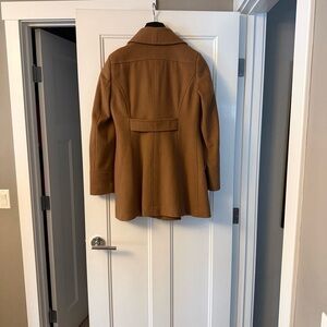 Elegant Women's Tan Pea Coat
